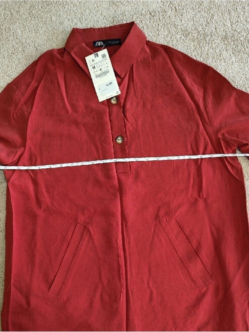 Zara Button-Placket Tunic - Picture 4 of 14